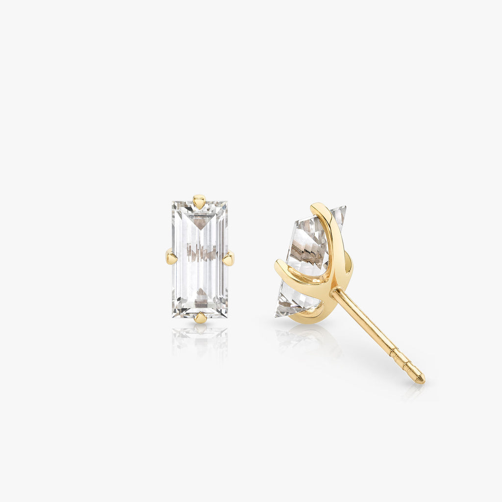 Iconic Baguette Ohrstecker aus 14K Gold I Labor-Diamanten, 0.75 Kt.