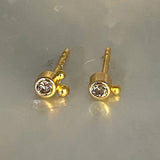 18K & 22K Guld Studs m. Diamanter