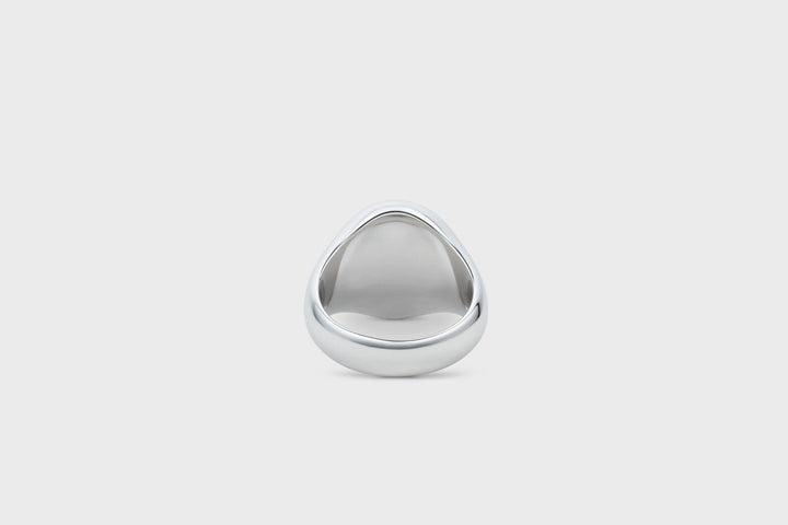 IX Oval Signet Ring Tigerøje Sølv