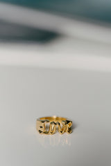 IX Love Gold Plated Ring