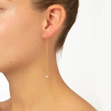 Danaé Chain 18K Gold or Whitegold Earring w. Diamond