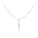 Bolt Sølv Halskæde m. brun Diamant