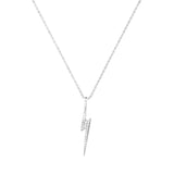 Bolt Sølv Halskæde 58cm m. Diamant