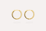 IX Eternity Blue Gold Plated Hoops