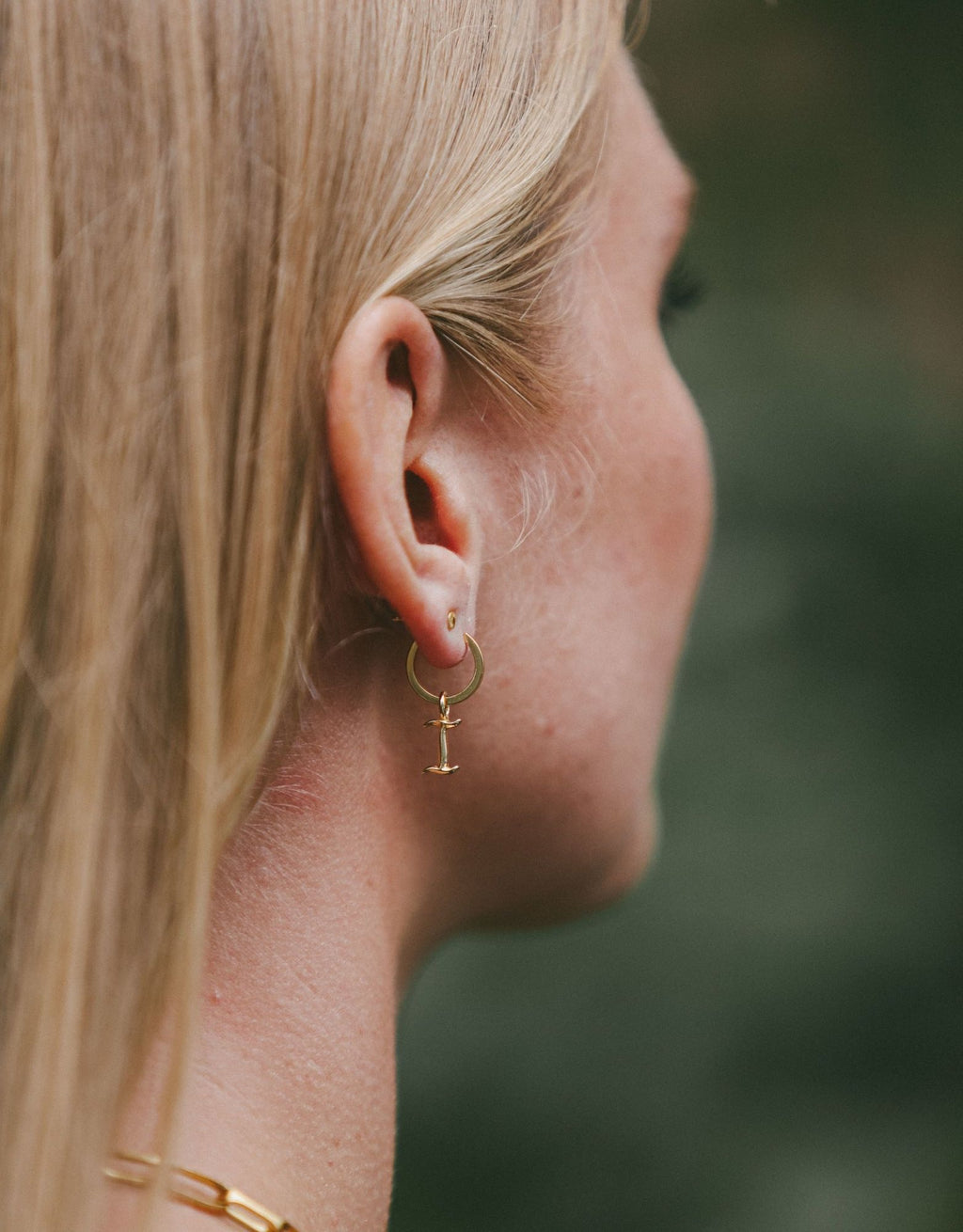 IX I Letter 22K Gold Plated Pendant