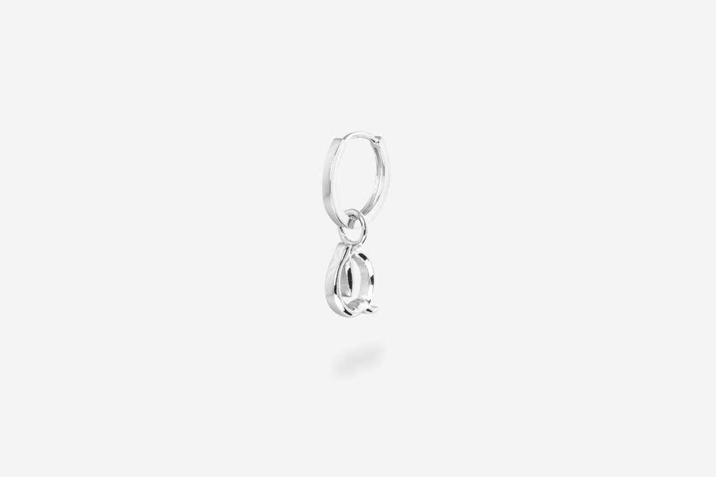 IX Q Letter Silver Pendant