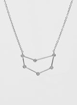 Sternzeichen Steinbock Halskette aus 18K Weißgold I Diamant
