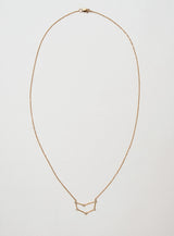 Star Sign Capricorn 18K Gold Necklace w. Diamond