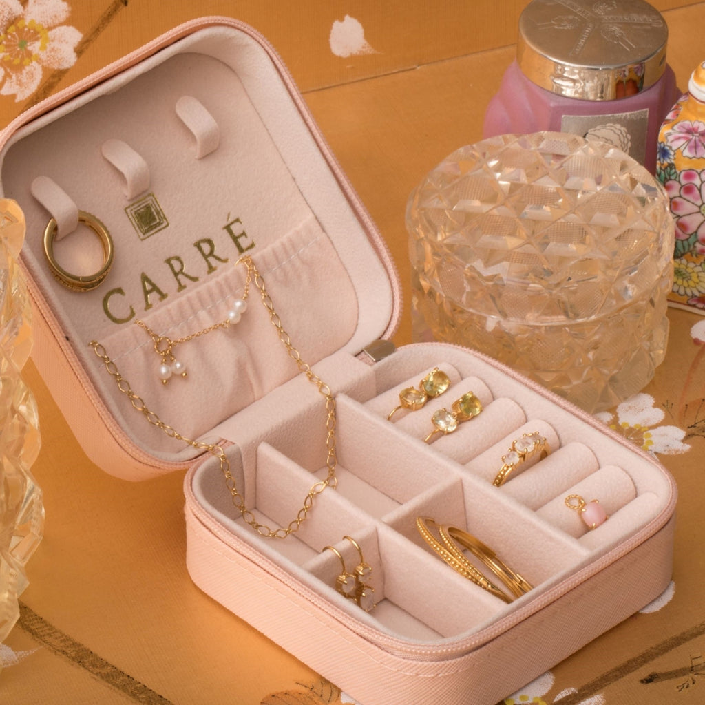 Pink Jewellery box in Vegan Leather