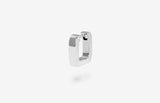 IX Bold Square Silver Hoop