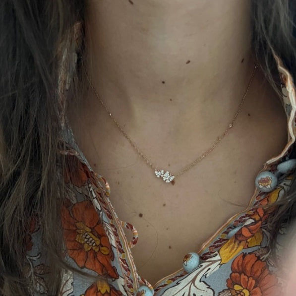 Siblings Fairytale 18K Gold, Rosegold or Whitegold Necklace w. Diamonds