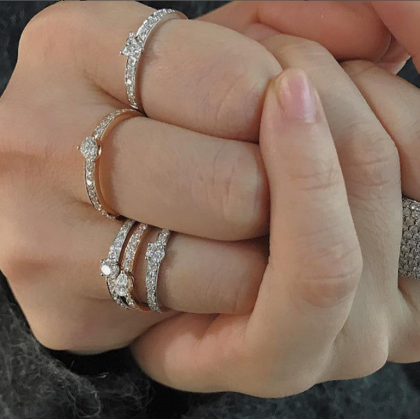 Conscious Drop 14K Guld, Rosaguld eller Hvidguld Ring m. Diamanter
