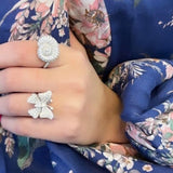 Fairytale großer Butterfly Goldring aus 18K, Rosegold- oder Weißgold I Diamanten