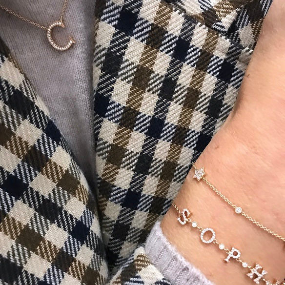 Star Universe 18K Gold, Rosegold or Whitegold Bracelet w. Diamonds