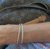 One Row Parallel 18K Gold, Rosegold or Whitegold Bangle w. Diamonds