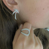 Palm Dream 18K Gold, Rosegold or Whitegold Studs w. Diamonds