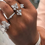 Fairytale großer Butterfly Goldring aus 18K, Rosegold- oder Weißgold I Diamanten