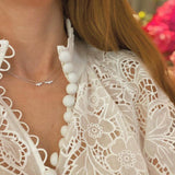 Signature Three 18K Gold, Rosegold or Whitegold Necklace w. Diamonds