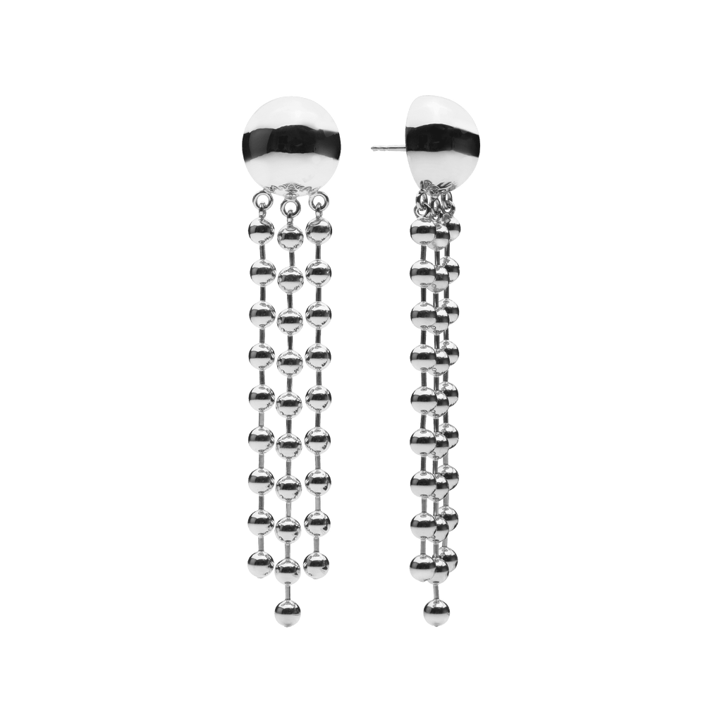 Champagne Earrings Silver