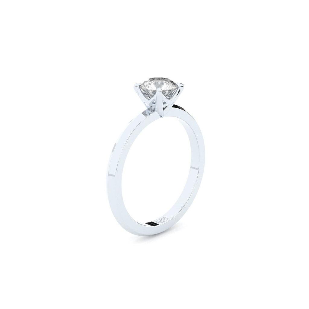 Tiny Clash Engagement 14k Whitegold Ring w. 1,30ct Labor-Diamanten