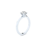 Tiny Clash Engagement 14k Whitegold Ring w. 1,30ct Labor-Diamanten