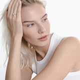 Tiny Clash Engagement 14k Whitegold Ring w. 1,30ct Labor-Diamanten