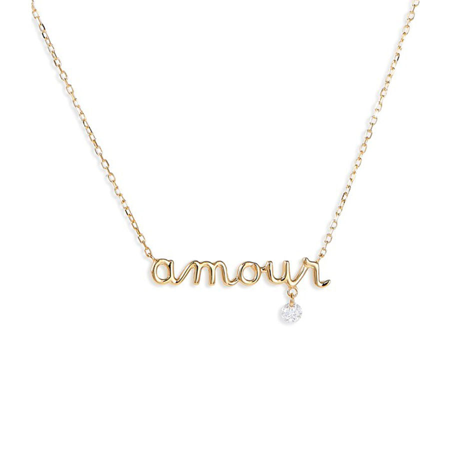 Amour 18K Gold Necklace w. Diamond
