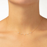 Danaé Encrusted 18K Guld Halskæde m. Diamanter