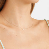 Danaé 18K Gold Necklace w. Diamond, 0.08 ct