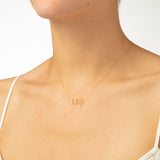 Habibi 18K Gold or Whitegold Necklace w. Diamond