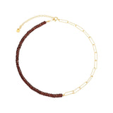 Brianda 18K Gold Plated Necklace w. Garnet
