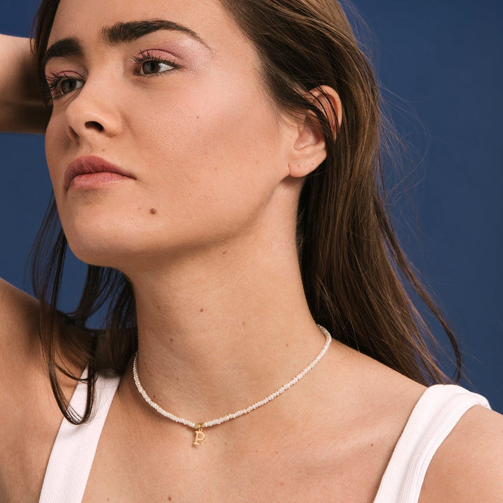 Divina 18K Forgyldt Halskæde m. Perler