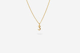 IX Lucky Number 3 Gold Plated Pendant