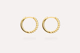 IX Eternity Black Gold Plated Hoops