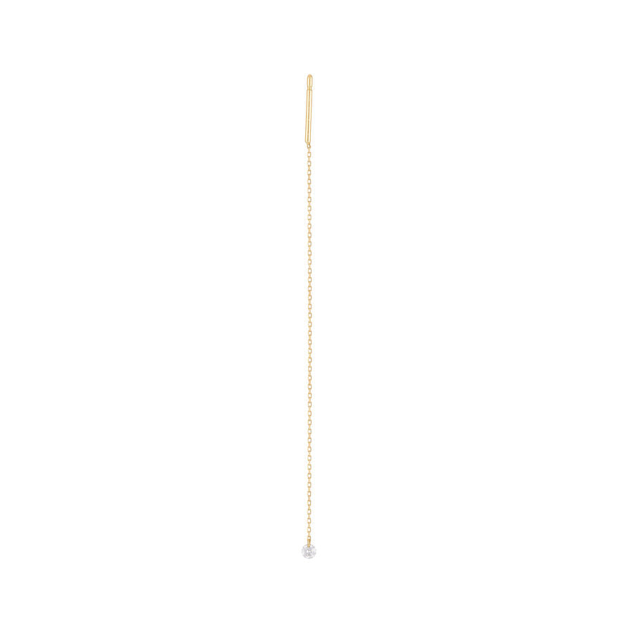 Danaé Chain 18K Gold or Whitegold Earring w. Diamond
