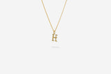 IX H Letter 22K Gold Plated Pendant