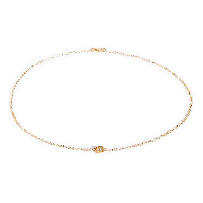 9K Gold Necklace w. Ocean Diamond