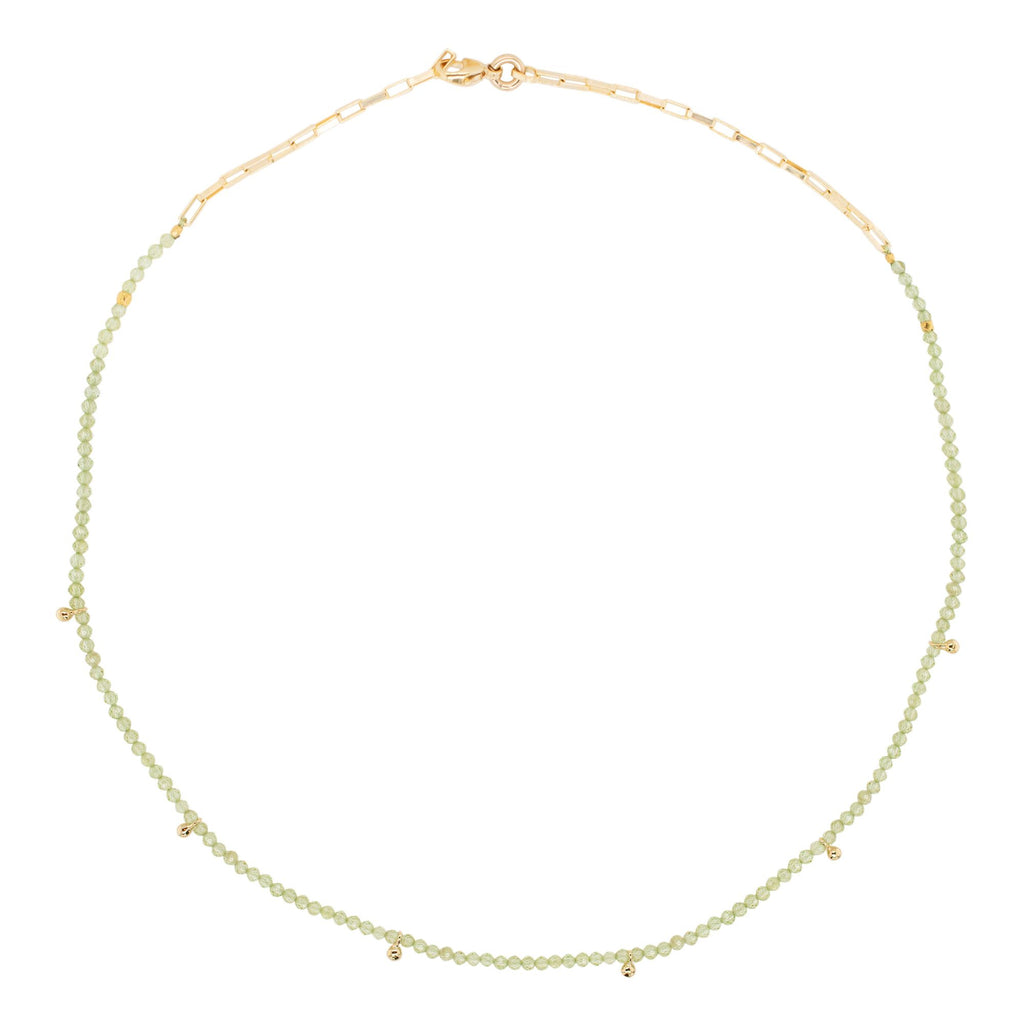 Peridot Gold Plated Necklace w. Peridot