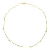Peridot Gold Plated Necklace w. Peridot