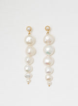 Drop pearl Forgyldt Ørering m. Perler