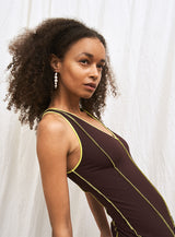 Drop pearl Forgyldt Ørering m. Perler