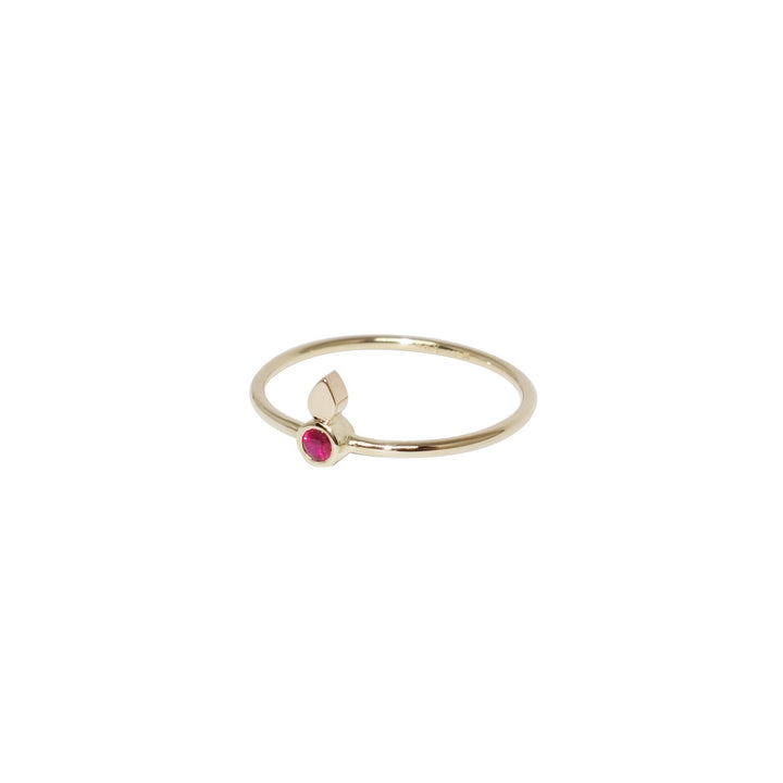 Tears 14K Gold Ring w. Ruby