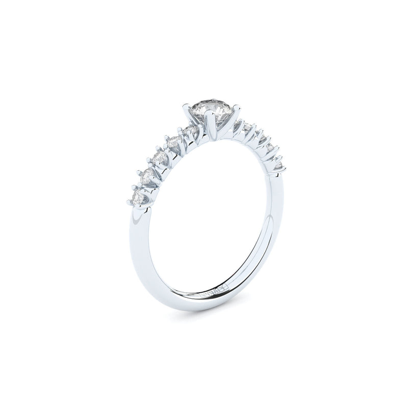 Duo+ Engagement 14K Whitegold Ring w. Lab-Grown Diamonds
