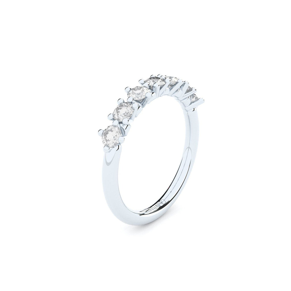 Duo Half Eternity 14K Whitegold Ring w. Lab-Grown Diamonds