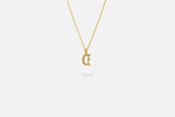 IX D Letter 22K Gold Plated Pendant