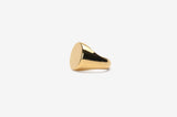 IX Oval Signet Gold Plated Ring