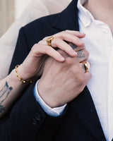 IX Oval Signet 14k Goldring