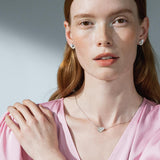 Daisy x Stine Goya Silver, Green & Pink Earrings