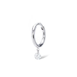 Danaé Piercing 18K Gold, Whitegold or Rosegold Hoop w. Diamond