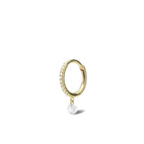 Danaé Piercing Pavé 18K Gold, Whitegold or Rosegold Hoop w. Diamonds